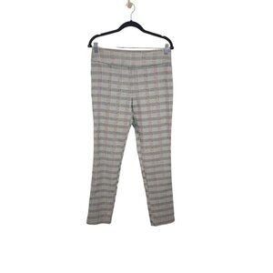 Fundamental Things Pull On Glen Plaid Cropped Pants in Black and White - Size‎ 6